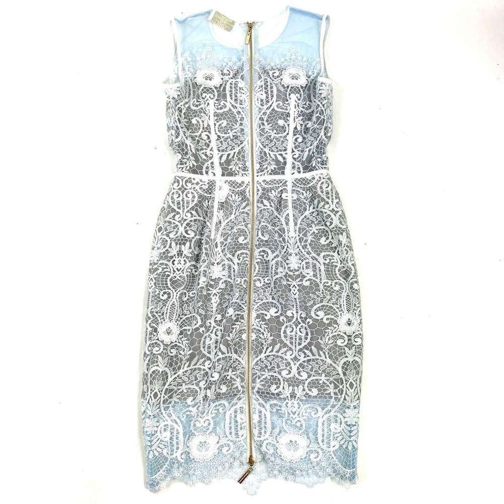 Bronx & Banco Lace Sleeveless Shift Midi Dress 10 - Picture 4 of 8